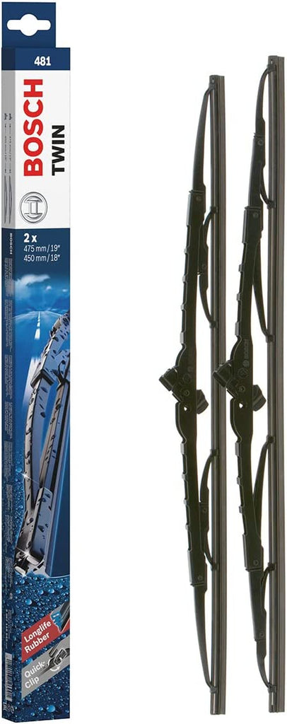 Bosch Wiper Blade Twin 481, Length: 475Mm/450Mm – Set of Front Wiper Blades