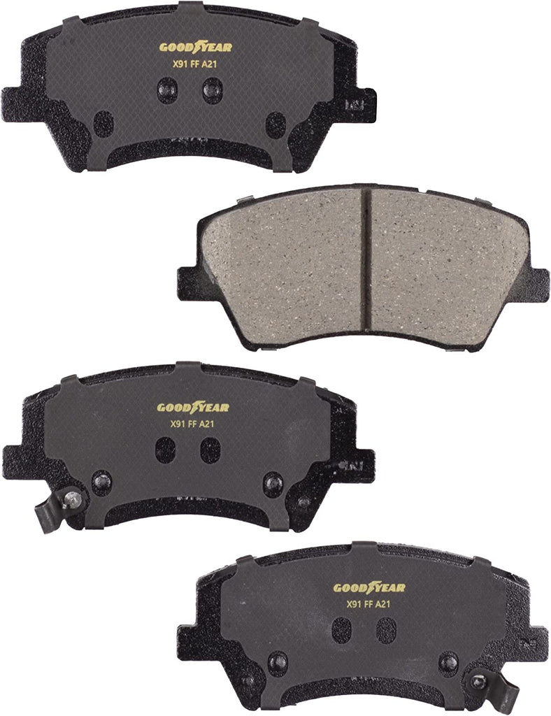 Front Brake Rotors & Ceramic Pads Kit for 2017-2020 Hyundai Elantra Goodyear