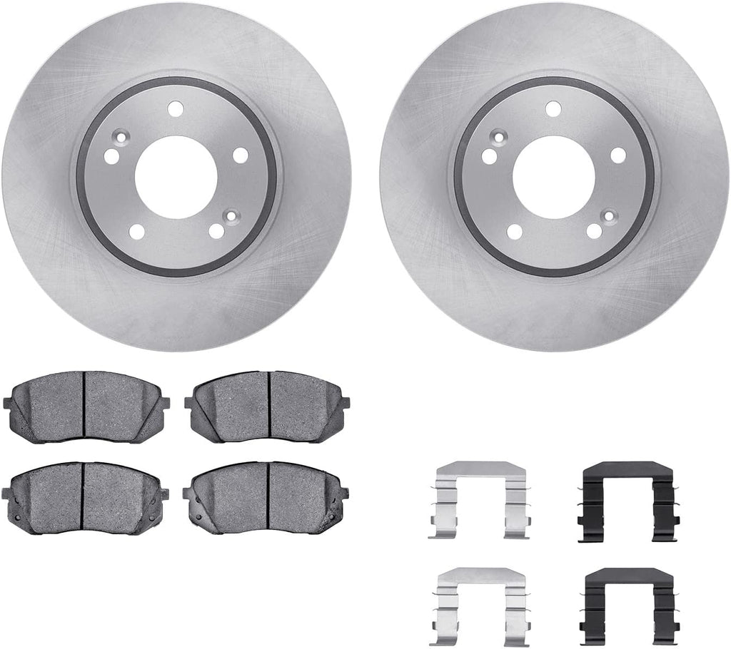Front Brake Rotors with 5000 Advanced Brake Pads Includes Hardware 6512-21167