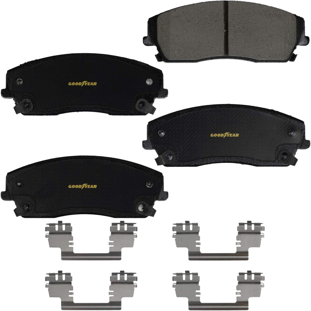 Front Brake Rotors & Ceramic Pads Kit for Chrysler & Dodge Goodyear PRK40657F