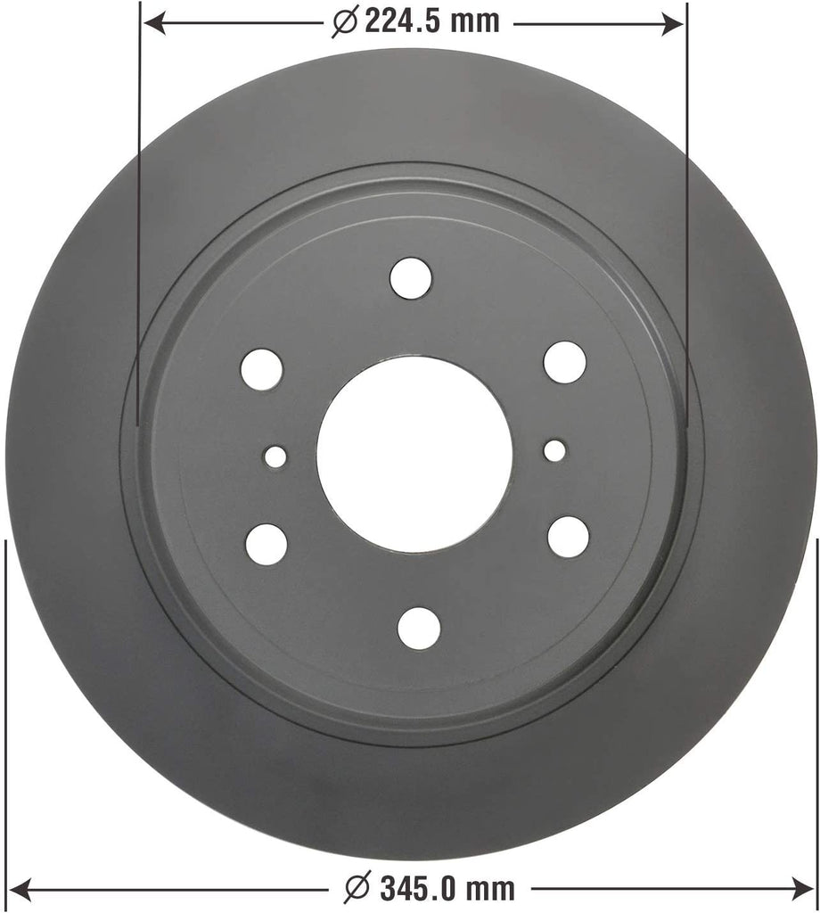 PRK47680R, Rear Truck & SUV Brake Bundle with Pair (2) of Antiox Coated Brake Rotors and Carbon-Ceramic Brake Pads