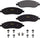 GYD1068 Truck and SUV Carbon Ceramic Rear Disc Brake Pads Set Vehicle Replacement Part for Ford F-250 and F-350 Super Duty, 2005-07