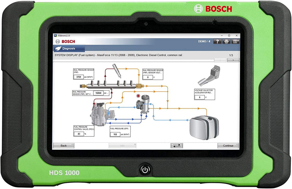 Automotive Tools 3824A Esi[Truck] Professional Heavy Duty and Commercial Vehicle Diagnostic Solution with HDS 1000 Tablet and Wireless VCI