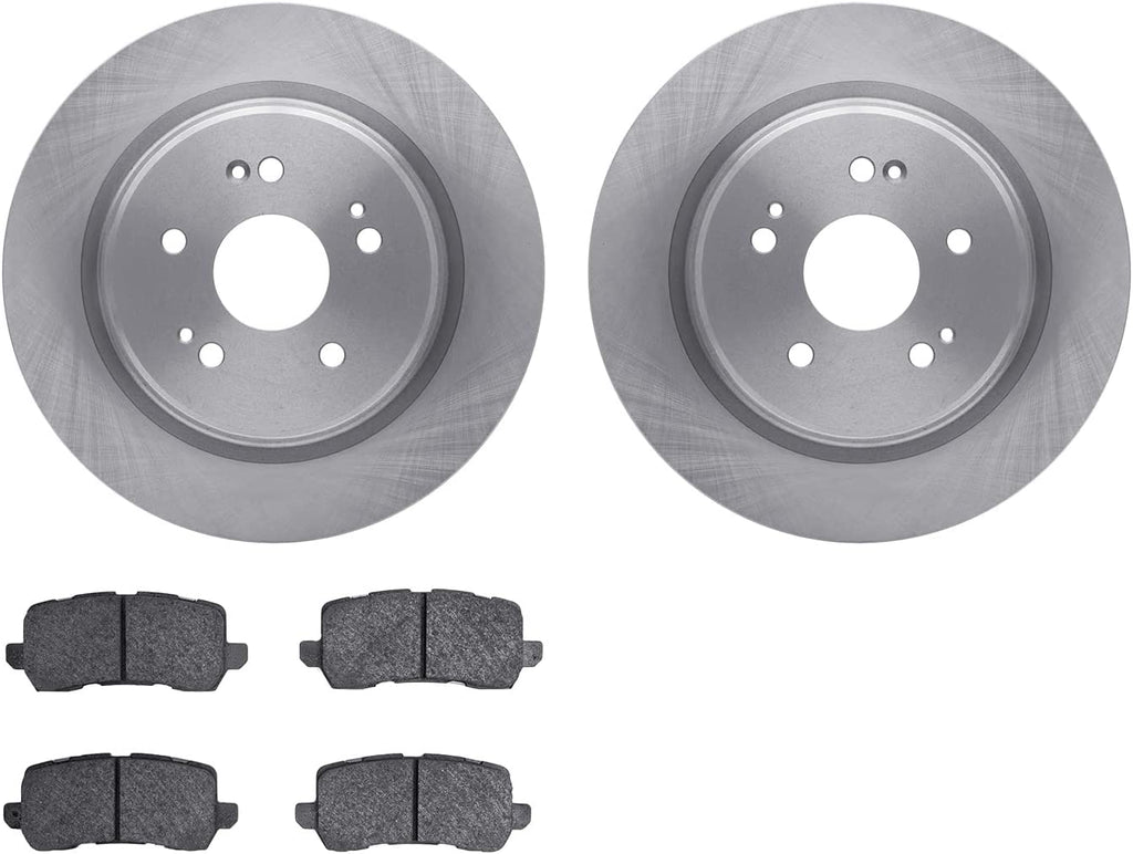 Rear Brake Rotors with 5000 Advanced Brake Pads 6502-58151