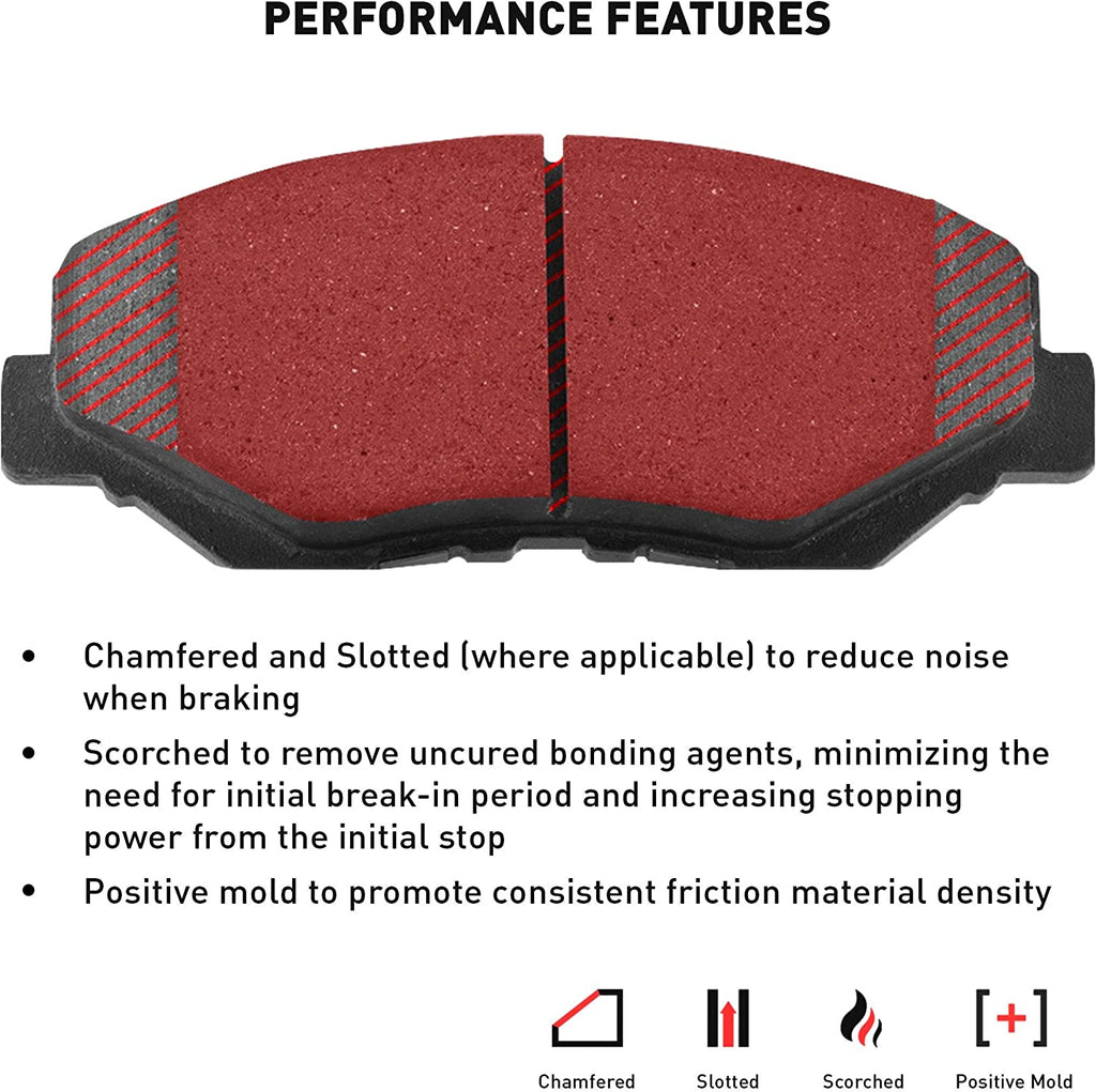 Rear Geospec Brake Rotors with 5000 Euro Ceramic Brake Pads 4602-73008
