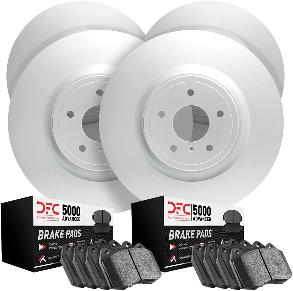 Front Rear GEOMET Brake Rotors with 5000 Advanced Brake Pads 9504-31097