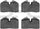 3000 Semi-Metallic Brake Pads 1311-0608-00-Front or Rear Set
