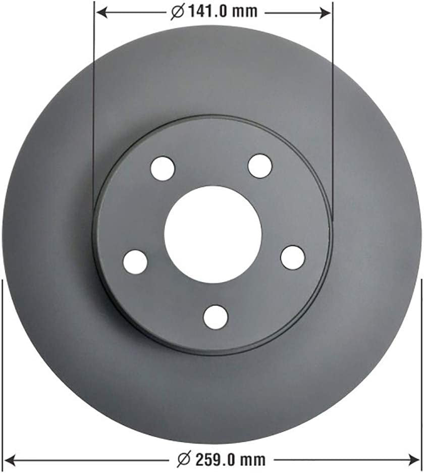 214462GY Premium Antiox Coated Front Brake Rotor Automotive Vehicle Replacement Part for Buick Skylark, Beretta, Cavalier, Corsica