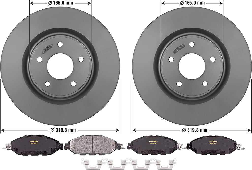 Front Brake Rotors Carbon-Ceramic Pads Kit for Infiniti G35 Nissan Murano & More