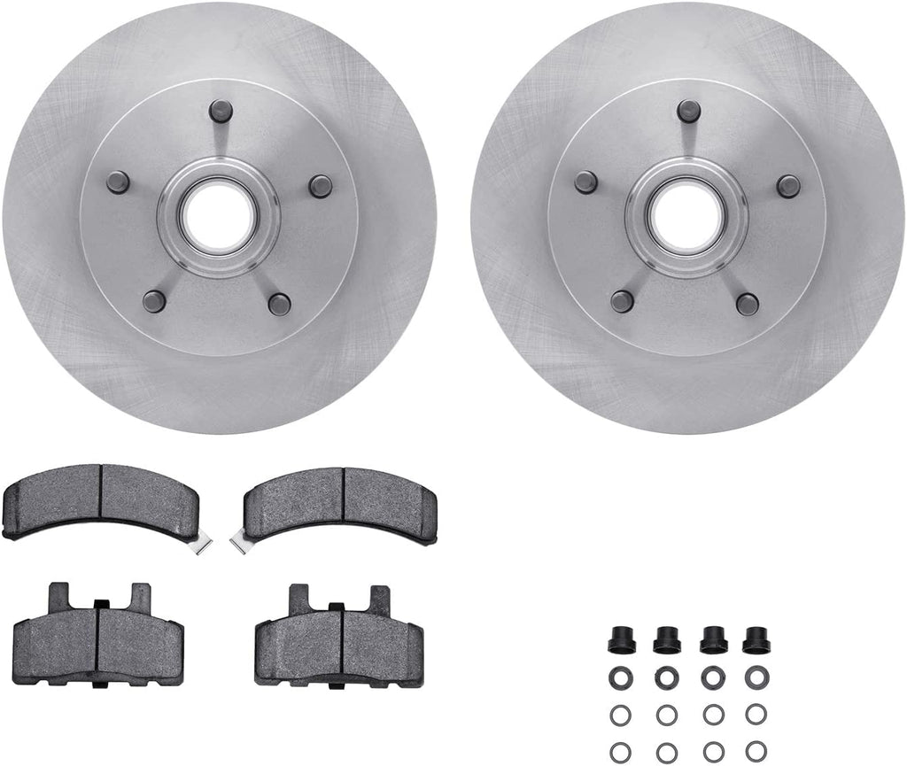 Front Brake Rotors with Heavy Duty Brake Pads Includes Hardware 6212-40360