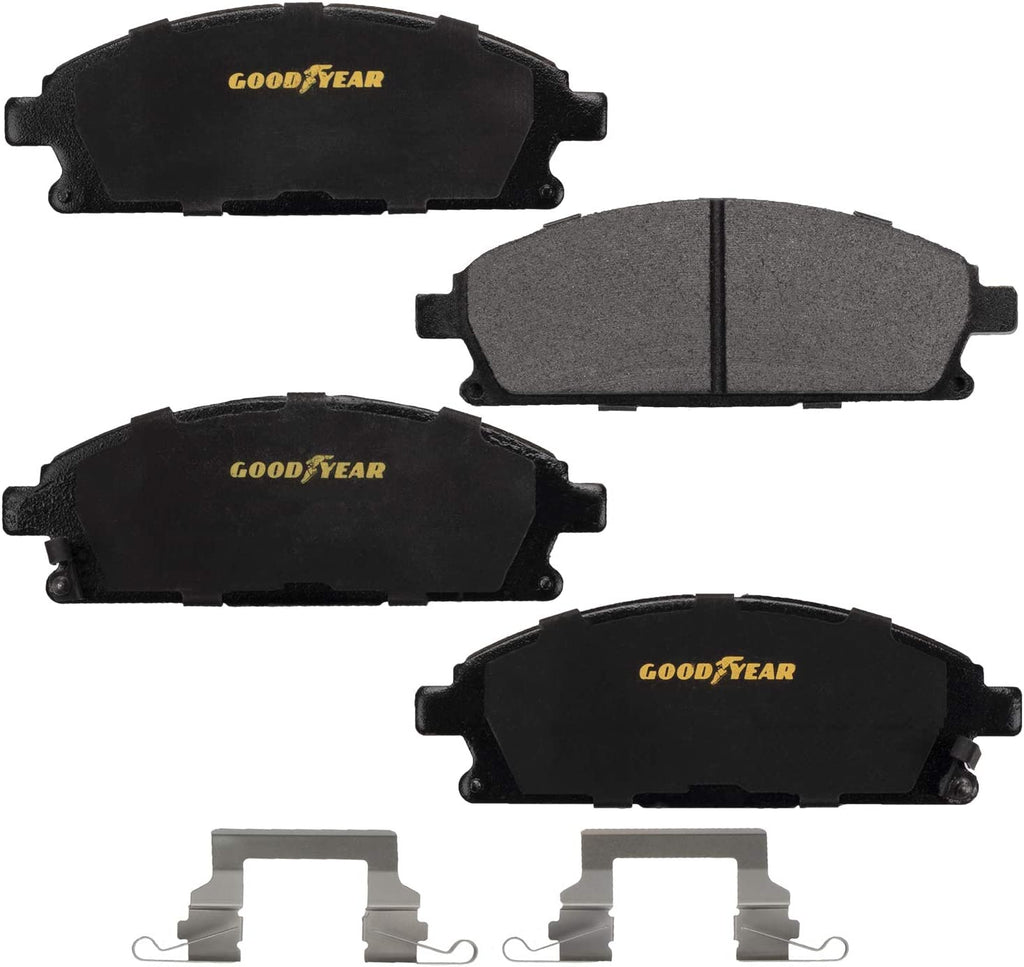 Front Brake Rotors & Ceramic Pads Kit for 03-06 Acura MDX Goodyear PRK58766TF