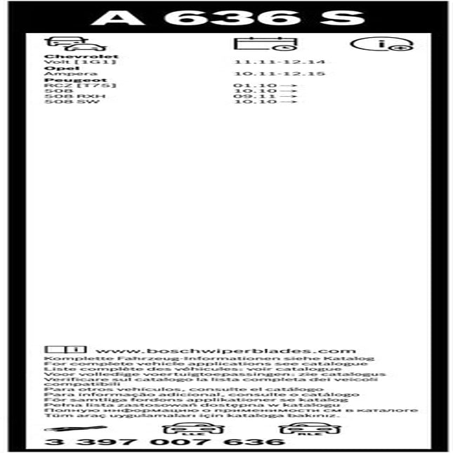Bosch Wiper Blade Aerotwin A636S, Length: 650Mm/650Mm – Set of Front Wiper Blades