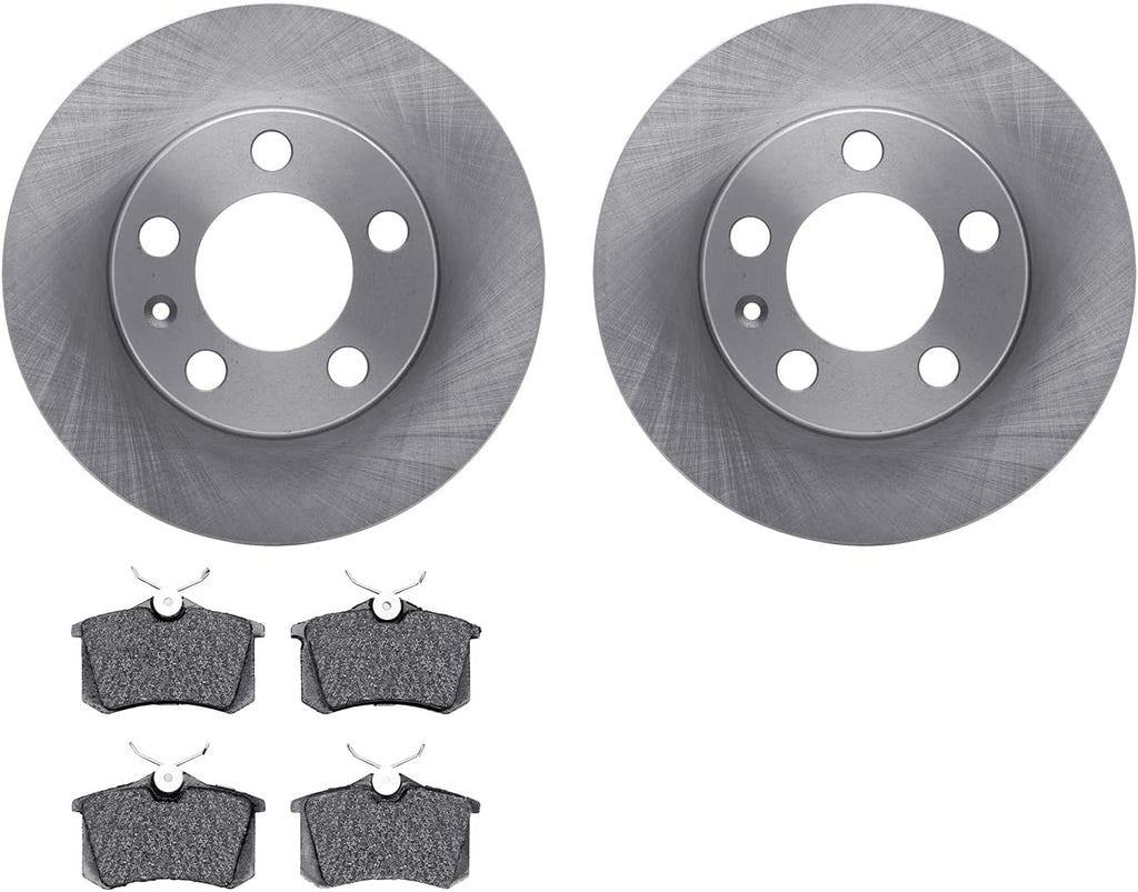 Rear Brake Rotors with 5000 Advanced Brake Pads 6502-74225