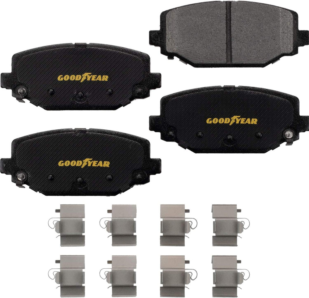 GYD1596 Truck & SUV Carbon Ceramic Rear Disc Brake Pads Set Vehicle Replacement Part for Chrysler Town & Country, and More