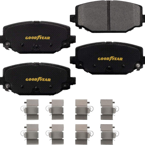 GYD1596 Truck & SUV Carbon Ceramic Rear Disc Brake Pads Set Vehicle Replacement Part for Chrysler Town & Country, and More