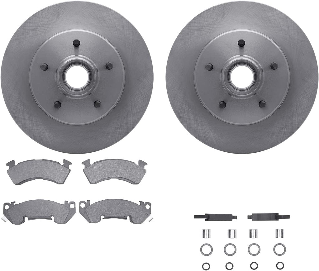 Front Brake Rotors with 5000 Advanced Brake Pads Includes Hardware 6512-51002