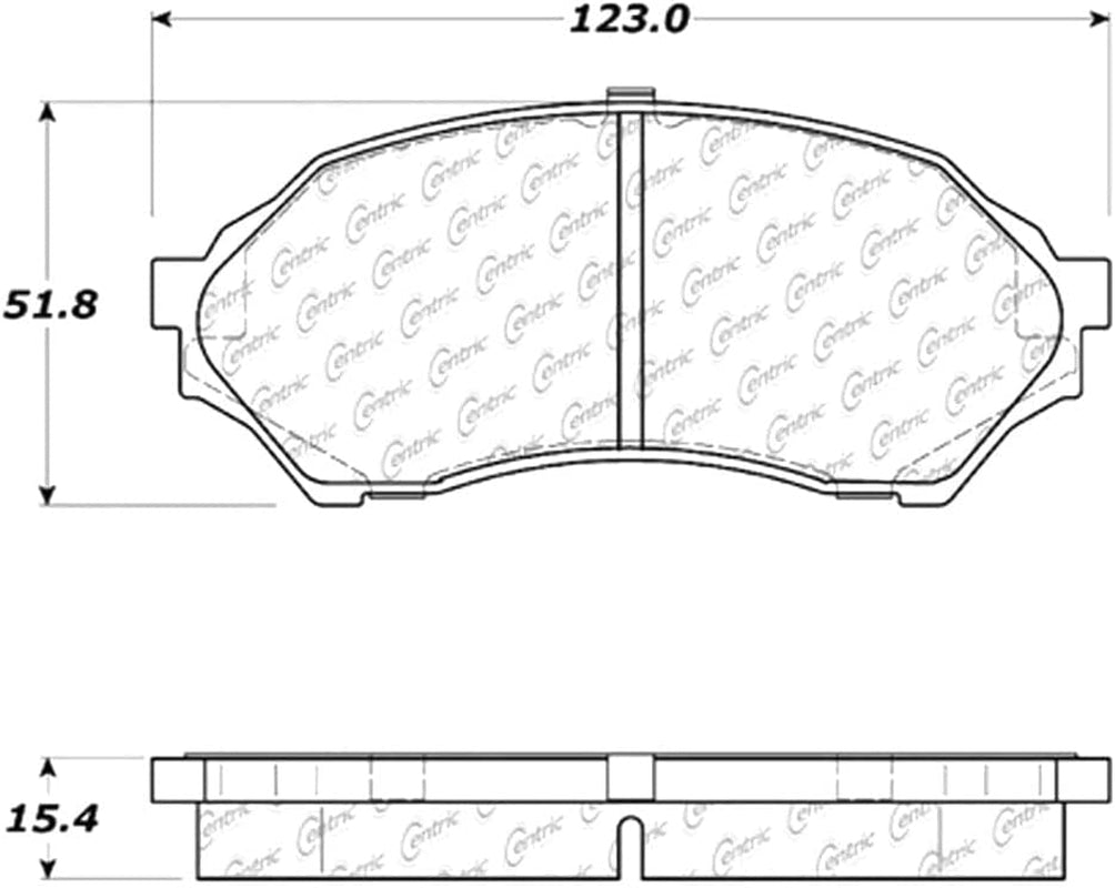 Parts 102.07980 102 Series Semi Metallic Standard Brake Pad