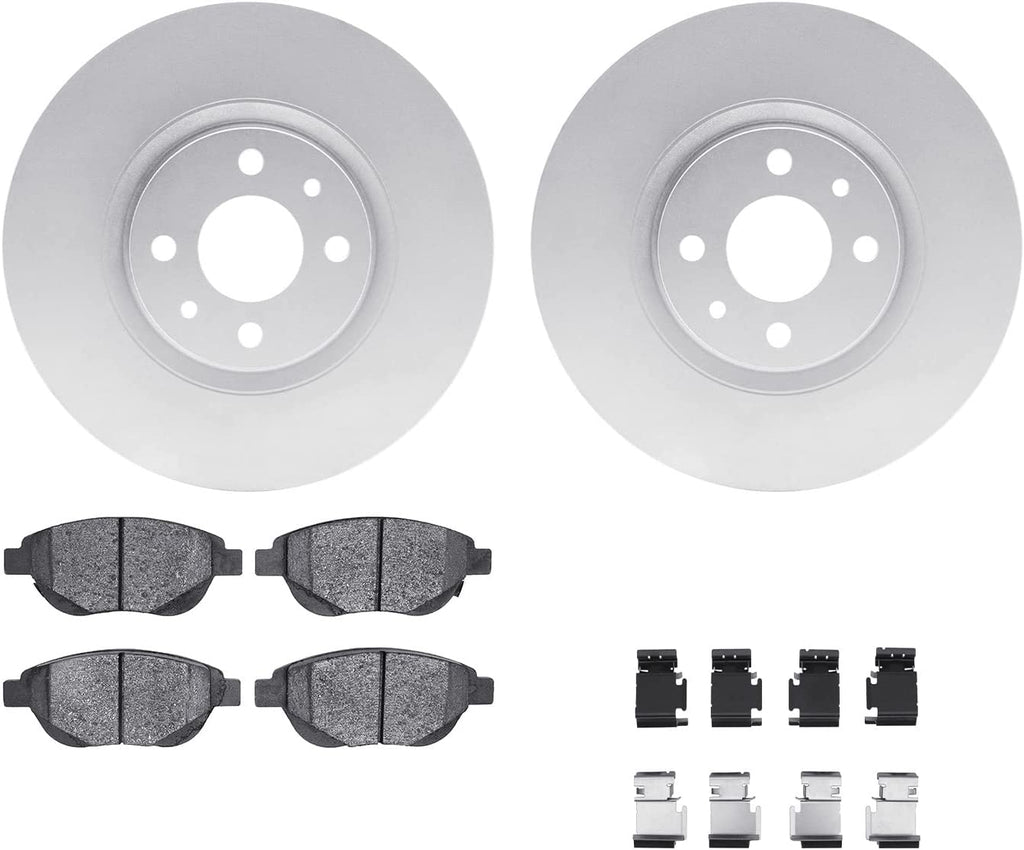 Front Geospec Brake Rotors with 5000 Advanced Brake Pads Includes Hardware 4512-07010