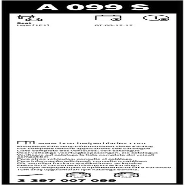 SEAT Leon  Aerotwin Front Wiper Blades PAIR 650Mm 26 A099S 2005-