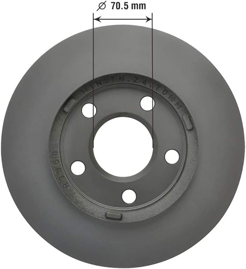 Brakes 214504GY Premium Antiox Front Brake Rotor Automotive Replacement Part for Classic, Malibu, Oldsmobile Alero, Cutlass, Pontiac Grand Am