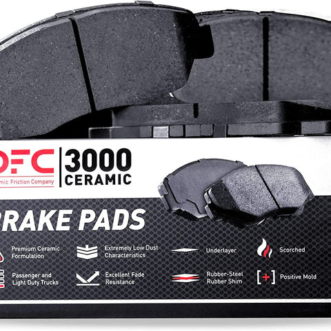 3000 Ceramic Brake Pads 1310-0461-10-Rear Set for 2006-2007 Subaru Impreza