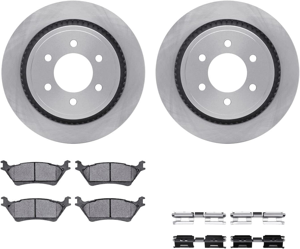 Rear Brake Rotors with Ultimate Duty Performance Brake Pads Includes Hardware 6412-54287