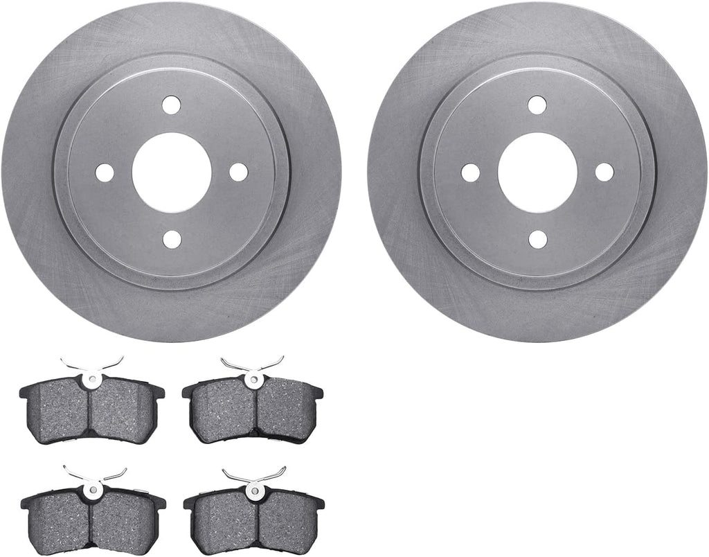 Rear Brake Rotors with 5000 Advanced Brake Pads 6502-54399