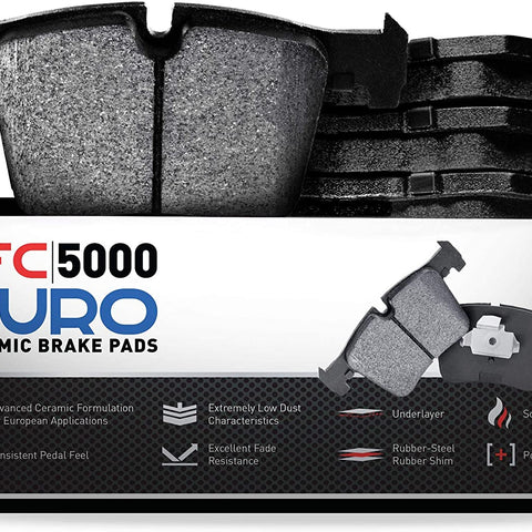 5000 Euro Ceramic Brake Pads 1600-1182-00-Front Set for 2006-2007 Subaru Impreza