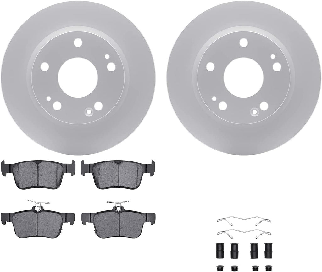 Rear Geospec Brake Rotors with 5000 Advanced Brake Pads Includes Hardware 4512-59185