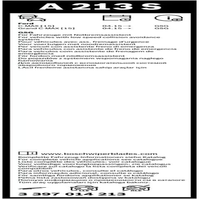 Wiper Blade Aerotwin A213S, Length: 750Mm/650Mm – Set of Front Wiper Blades - Only for Left-Hand Drive (EU)