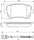 BP1664 Brake Pads - Rear Axle - ECE-R90 Certified - 1 Set of 4 Pads