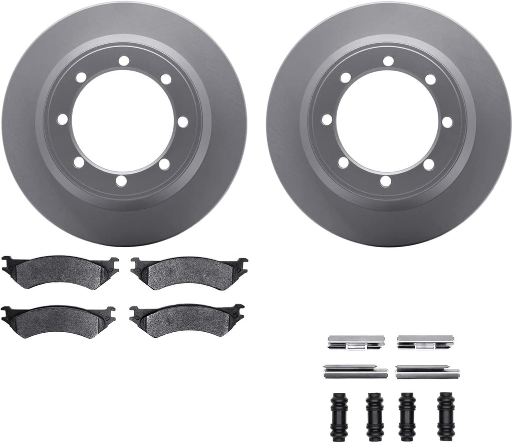 Rear Geospec Brake Rotors with Heavy Duty Brake Pads Includes Hardware 4212-99142
