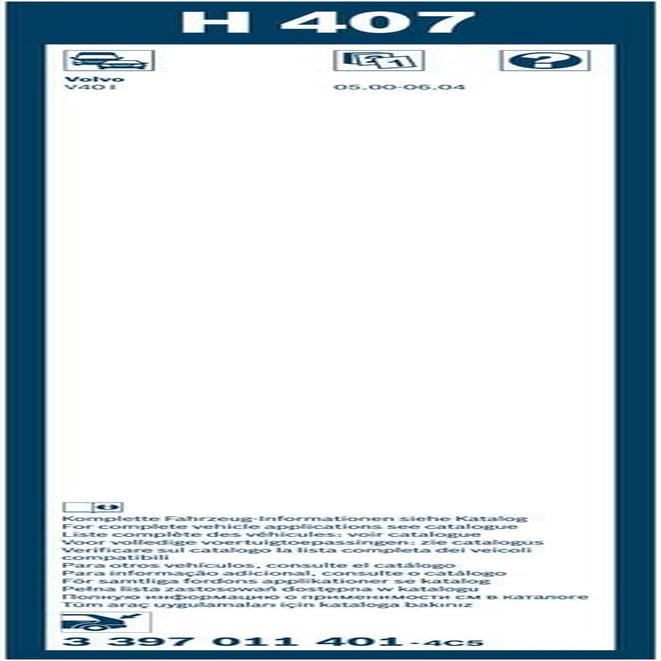 Wiper Blade Rear H407, Length: 400Mm – Rear Wiper Blade