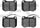 5000 Advanced Brake Pads - Semi Metallic 1551-0455-00-Front Set for 1977-1984 Peugeot 604, 1980-1989 Peugeot 505