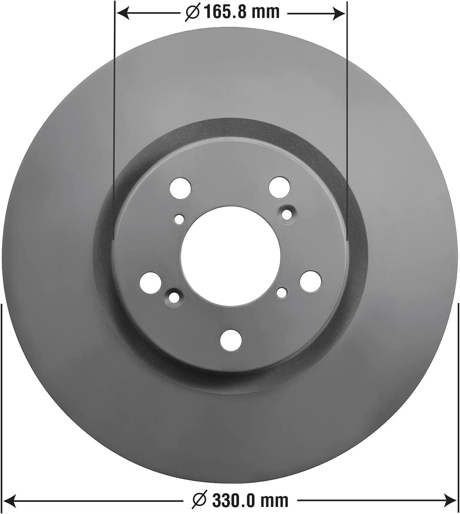 Front Brake Rotors & Carbon-Ceramic Pads Kit for Acura MDX RLX ZDX Honda Pilot