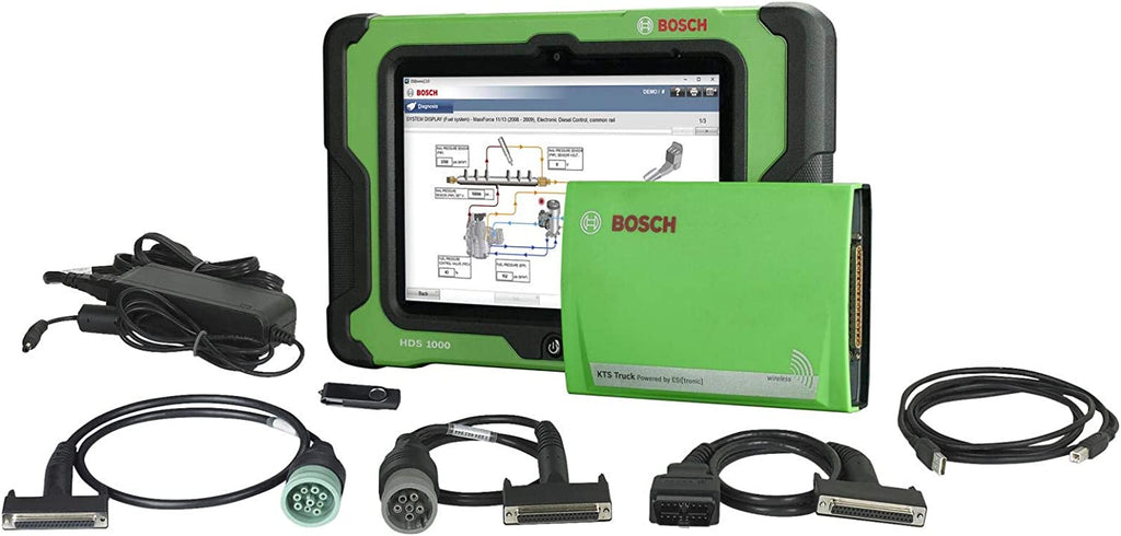 Automotive Tools 3824A Esi[Truck] Professional Heavy Duty and Commercial Vehicle Diagnostic Solution with HDS 1000 Tablet and Wireless VCI
