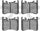 3000 Semi-Metallic Brake Pads 1311-1764-00-Rear Set for 2015-2020 Jaguar F-Type