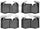 3000 Ceramic Brake Pads 1310-1403-00-Front Set for 2009-2014 Mini Cooper