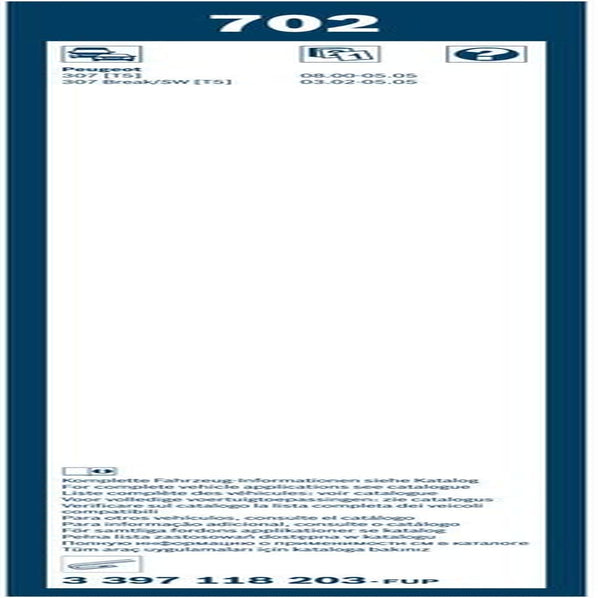 Wiper Blade Twin 702, Length: 700Mm/650Mm – Set of Front Wiper Blades