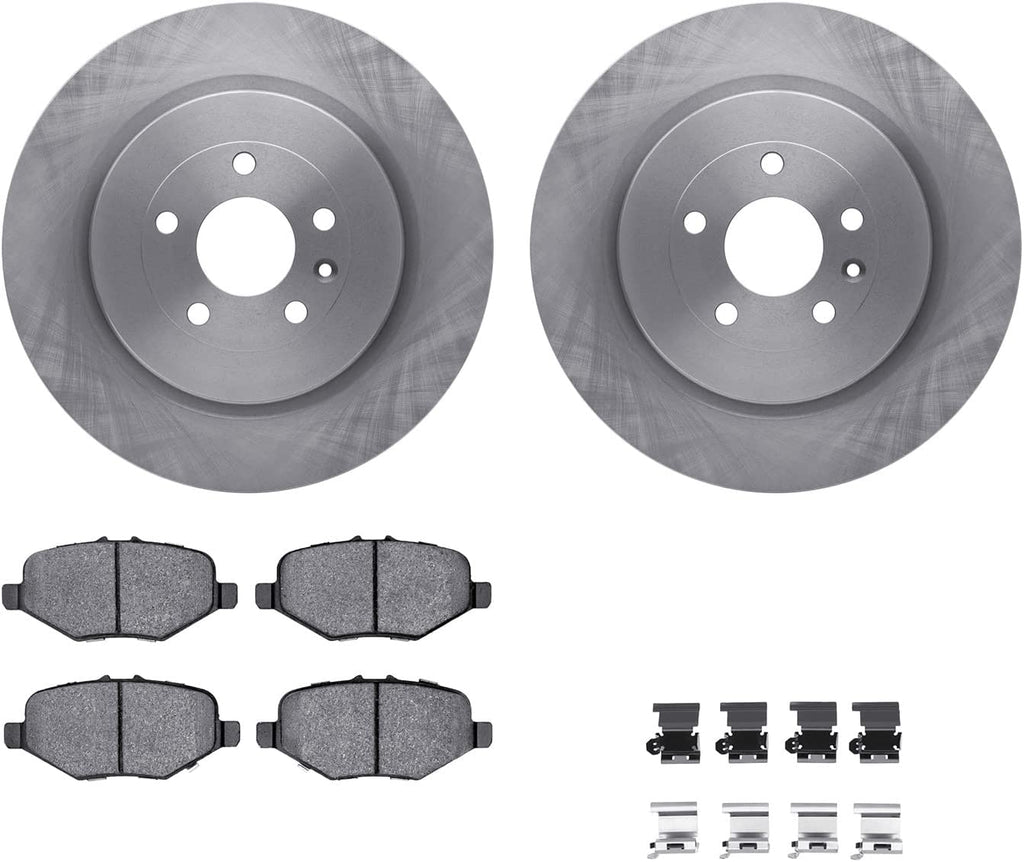 Rear Brake Rotors with Heavy Duty Brake Pads Includes Hardware 6212-99688