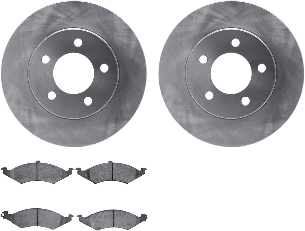 Front Brake Rotors with 5000 Advanced Brake Pads 6502-55107