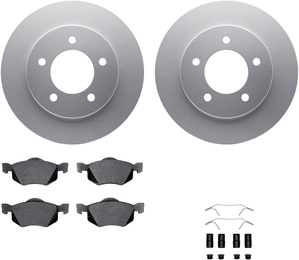 Front Geospec Brake Rotors with 5000 Advanced Brake Pads Includes Hardware 4512-99156
