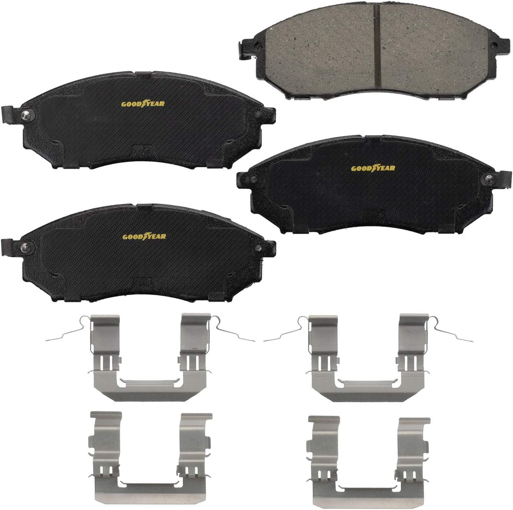 Front Brake Rotors & Ceramic Pads Kit for Nissan & Infiniti Goodyear PRK68818F