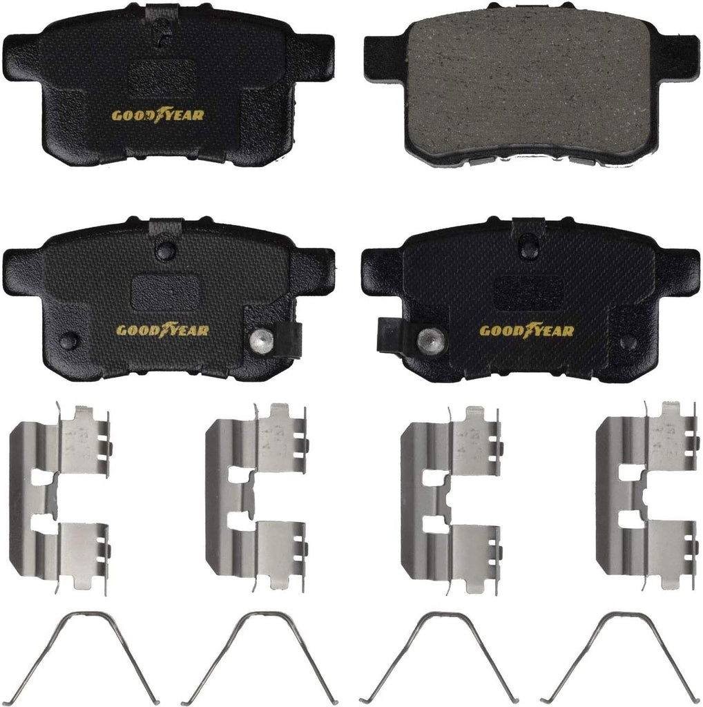 GYD1451 Premium Ceramic Automotive Rear Disc Brake Pads Set Vehicle Replacement Part for Acura TSX 2014-2011, Honda Accord 2017-2011
