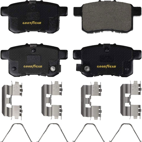 GYD1451 Premium Ceramic Automotive Rear Disc Brake Pads Set Vehicle Replacement Part for Acura TSX 2014-2011, Honda Accord 2017-2011