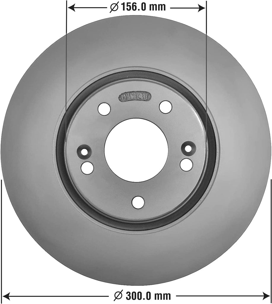 Front Brake Rotors Ceramic Pads for 2010-12 Hyundai Santa Fe 2011-13 Kia Sorento