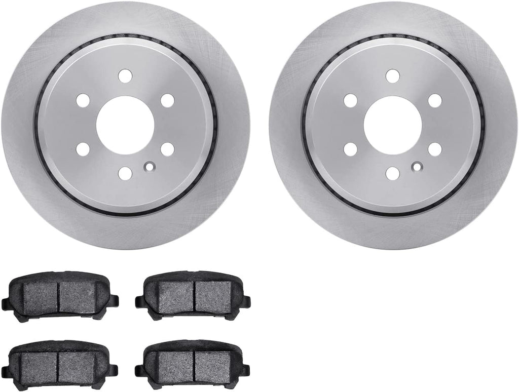 Rear Brake Rotors with 5000 Advanced Brake Pads 6502-48348