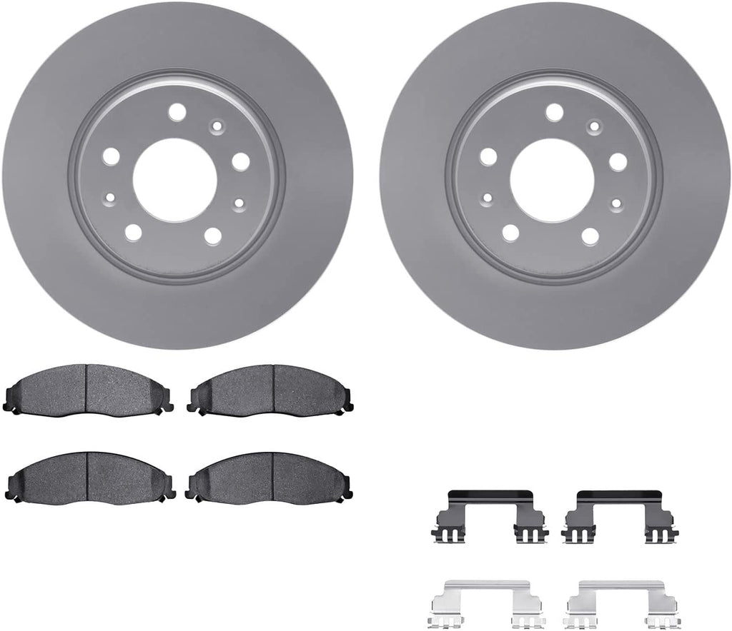 Front Geospec Brake Rotors with 5000 Advanced Brake Pads Includes Hardware 4512-46066