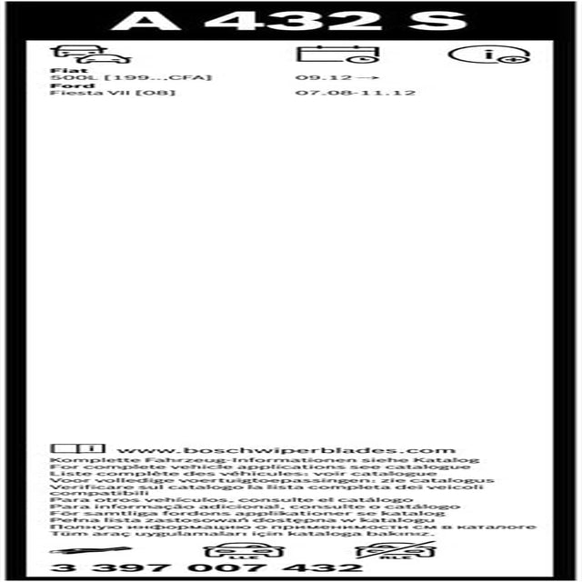Wiper Blade Aerotwin A432S, Length: 650Mm/380Mm – Set of Front Wiper Blades - Only for Left-Hand Drive (EU)