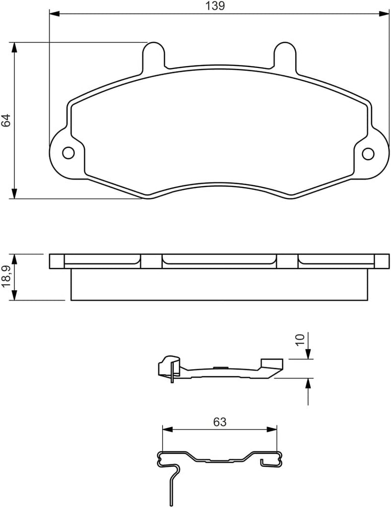 0 986 494 292 Brake Pad Set